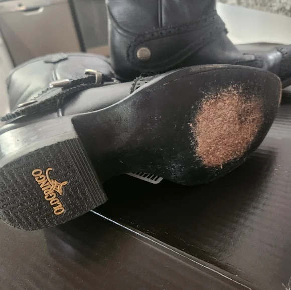 Old GRINGO BY BOOT STAR BLACK HARNESS BOOTS - Picture 5 of 8